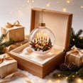 thumbnail image 6 of Christmas Story Ornament Ball, 3.9-Inch Lighted 3D Sphere with Flat Holiday Artwork for Tree, Window, Mantel and Festive Home Decor, 6 of 6