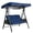 Navy, variant on 3 Seater Universal Patio Swing Canopy Replacement Waterproof Uv-Resistant Adjustable Swing Top Cover For Garden, Patio & Outdoor Swing (Only Canopy, No Seat Cover)(Navy-191X120X20Cm)