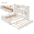 thumbnail image 2 of Harper & Bright Designs Full Size Platform Bed with All-in-One Cabinet and Storage Shelf, Wooden Full Bed Frame with Trundle and 4 Drawers & Sockets,, Espresso, 2 of 17