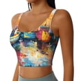 thumbnail image 2 of Balery Colorful Fishing Boats Sujetadores deportivos con espalda cruzada para mujer, acolchados, sin costuras, de alto impacto, ideales para yoga, gimnasio, entrenamiento y fitness.-Medium, 2 of 8