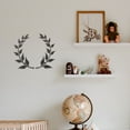thumbnail image 5 of Set of 3 Ties Iron Leaf Wall Mounted Ornament 30x8cm Black, 5 of 8
