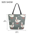 thumbnail image 5 of FORMRS Womens Canvas Tote Bag with Zipper Inner Pocket Shoulder Handbag, Winter Goose, 5 of 7