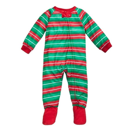 

Family PJs Striped Polyester Footed Pajamas