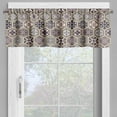 thumbnail image 2 of Ambesonne Antique Oriental Window Valance, Honeycomb Flowers, 54" X 12", Pale Tan Dark Taupe Grey, 2 of 5