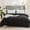 Black, variant on Duvet Cover Queen Size Solid Color Washed Cotton, Soft Pink Quilt Cover with Button Closure, Breathable Easy Wash Bedding Cover