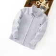 thumbnail image 5 of WUANDIXFA Boys Dress Shirt for Formal Casual Long Sleeve Solid School Shirts Button Down Shirts Dress Shirt for Boys,Grey,3-4 Years, 5 of 5