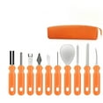 thumbnail image 2 of Ruhiku GW Pumpkin Carving Kit 10 Pcs, Upgrade Halloween Pumpkin Carving Decorating Kit with Durable Handle Stainless Steel Knife, Carving Tools Set with Storage Bag for Adult Kid Halloween, 2 of 9