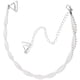 thumbnail image 5 of Tirantes de sujetador decorativos de doble capa con perlas, ajustables, extraíbles y colgantes para el cuello, de repuesto para tops y vestidos (plateados), 5 of 5