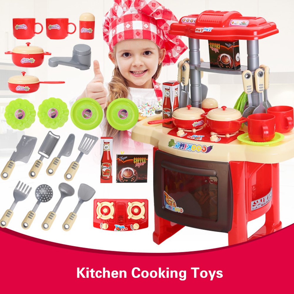 Unisex Electronic Childrens Kids Kitchen Cooking Role Play Toy Cooker Set New