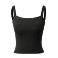 thumbnail image 3 of Camiseta elástica para mujer: sin mangas, tejido suave y transpirable, camiseta informal para combinar con otras prendas o hacer ejercicio. Tallas S/XL., 3 of 7