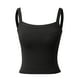 thumbnail image 3 of Camiseta elástica para mujer: sin mangas, tejido suave y transpirable, camiseta informal para combinar con otras prendas o hacer ejercicio. Tallas S/XL., 3 of 7