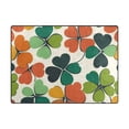 thumbnail image 5 of Yayeee Area Rugs for Living Room 6.7'x4.8' Indoor Non Slip Washable Bedroom Carpet, White Clover Pattern, 5 of 5