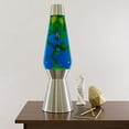 thumbnail image 5 of Lava the Original 27-Inch Silver Base Grande Lamp with Yellow Wax in Blue Liquid, 5 of 6