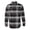 Black/ Grey, variant on Men's Yarn-Dyed Long Sleeve Flannel Shirt, Black/Steel, S