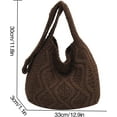 thumbnail image 6 of Women's Crochet Tote Bag Knitted Shoulder Crossbody Handbags Aesthetic Shopping Bag Cute Purses Crocheted Hobo Bag, 6 of 10