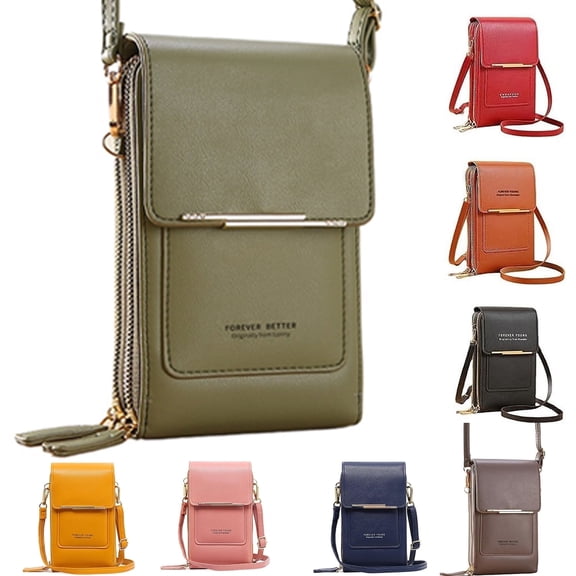 Anti-Theft Leather Bag,Small Crossbody Cell Phone Purse Wallet for Women,RFID Block Phone Purse Crossbody with Shoulder Strap