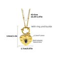 thumbnail image 3 of Sturdy Heart Pendant Necklace Stylish Retro Heart Necklace Golden Chain Jewelry Perfect for Special Occasions, 3 of 4