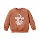 thumbnail image 1 of Ropa Para Bebé (Niño O Niña), Traje Para Niño Pequeño, Camiseta De Manga Larga Con Estampado De Letras De Carbón Unisex Infantil, Jersey Marrón Odeerbi LM103-2613, 1 of 8