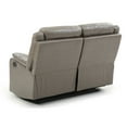 thumbnail image 3 of Ward 55 in. Gray Faux leather 2-Seater Reclining Sofa with Pillow Top Arm, 3 of 5