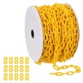 thumbnail image 1 of Uxcell Yellow Plastic Chain, 164 ft 6mm Safety Barrier Chain for Crowd Control, 1 of 7