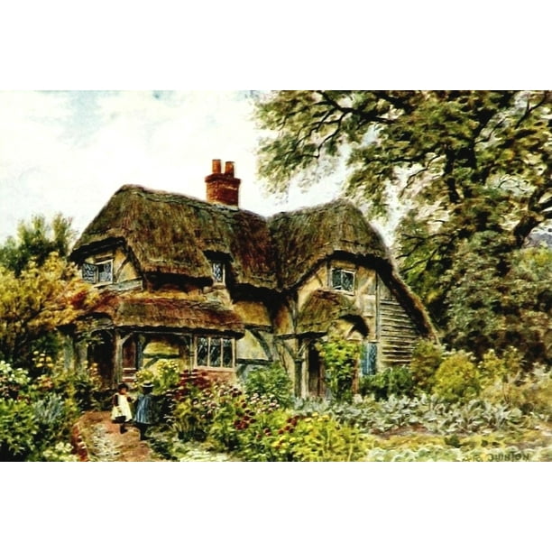 Cottages And Village Life 1912 Cowdrays Cottage Midhurst Poster Print By