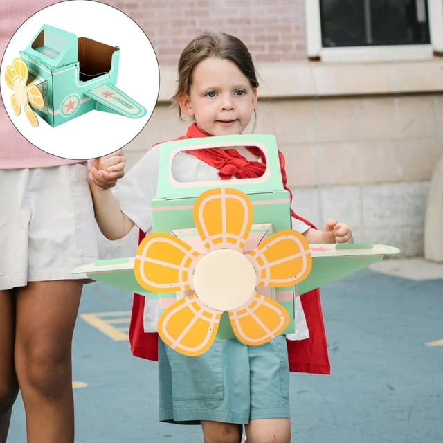 HUASHENG Wearable Airplane Cardboard Clothing Easy To Assemble And Lightweight Used For Creative Pretend Games And Parental Interaction