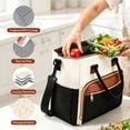 thumbnail image 4 of Godance Insulated Lunch Box for Women, Leakproof Large Adult Lunch Bag with Cup Holder & Adjustable Shoulder Strap - Wide Opening Cooler Tote for Work, Picnic, Beach, Travel, Family, College, Brown, 4 of 7