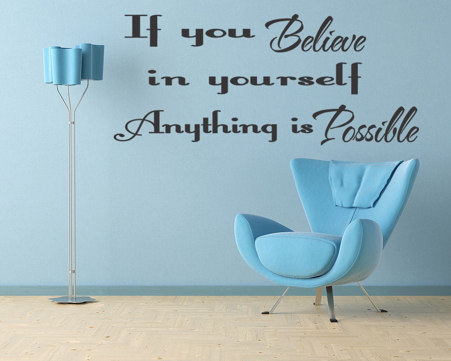 Believe In Yourself Wall Quote Wall Art Decal Vinyl Inspirational
