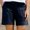 QR1_Navy, variante sur Meichang Shorts pour Femmes Été Tendance à Taille Élastique Shorts Décontractés Légers Confortables Shorts de Plage avec Poches