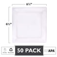 thumbnail image 2 of Ilyapa 50 Pack 6 Inch Disposable Dessert Plates, Plastic Party Sets for 50 Guests, Clear Appetizer and Cake Plates 6", Party & Dinner Accessories, Square, 2 of 7