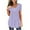 Purple, variant on Womens Tops Tbopshirt Summer Tops for Women,Plus Size T Shirts,Women's Solid Round Neck Button Pleated Tops,Short Sleeve Blouses