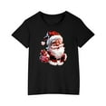 thumbnail image 4 of Odeerbi Kids Boys Girls Christmas T-shirt Christmas Print Casual Short Sleeve Tops Shirt Kids Clothes Black, 4 of 4