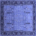 thumbnail image 1 of Ahgly Company Machine Washable Indoor Square Oriental Blue Traditional Area Rugs, 3' Square, 1 of 4