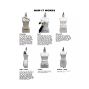 Size 8 Linen Half Body Pro Female Dress Form Mannequin with Arm & Padding Kit