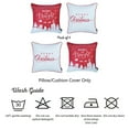 thumbnail image 6 of Decorative Merry Christmas Throw Pillow Cover Set of 4 Square 18" x 18" White & Red for Couch, Bedding, 6 of 7