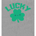 thumbnail image 2 of St. Patrick's Lucky Clover Heather Gray Adult Crew Neck Long Sleeve Tee-3XL, 2 of 3