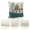 thumbnail image 4 of Nawypu  Ocean Beach Pillow Covers Nautical Summer Sea Theme Cushion Covers Starfish Lighthouse Sailboat Anchor Sea Shell Coastal Throw Pillow Cases for Home Bed Decoration, 4 of 5