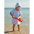 thumbnail image 6 of BemeyourBBs Toddler Baby Girls Boys Swim Cover Up Kids Swimsuit Coverup Zip-Up Beach Bathing Suit Robe Short Sleeve Hooded Striped Pockets Pool Beach Cover Ups, 6 of 9