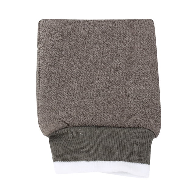 Toalla de baño de doble cara, 24x14cm, toalla exfoliante, guantes, toalla de ducha (gris)