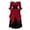 Wine, variant on Renaissance Costume Women Peasant Medieval Bell Sleeve Gothic Flowy Victorian Dresses Off Shoulder Fairy Witch Wedding Under Dress Halloween Costume Wine L