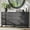 Black, variant on Fluted 6 Drawers Dresser for Bedroom, 55" Mid Century Modern & Chests of Drawers, Curved Profile Design, TV Stand, Wood Storage Dresser for Entryway, Hallway, Black