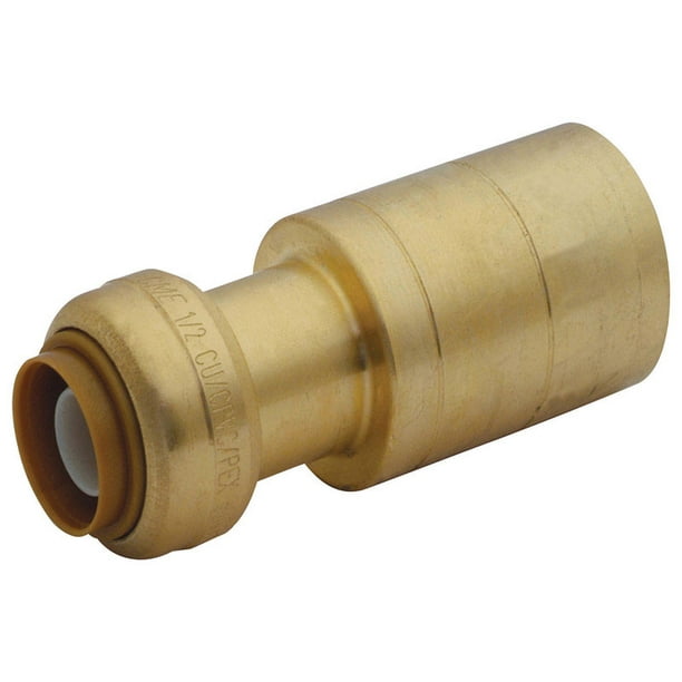 SharkBite 3/8 in. Push x 3/4 in. Dia. Sweat Brass Fitting Reducer