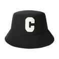 thumbnail image 5 of Bucket Hat Folding Sun Protection Cotton Letter Embroidery Women Travel Beach Hat for Dating, 5 of 8