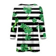 HAJWOH Womens St Patricks Day Shirt 3/4 Length Sleeve Irish Shamrock