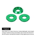 thumbnail image 4 of Uxcell M4 Cone Cup Countersunk Washers,Hole Dia 4mm/0.16" Anodized Aluminum for Screw RC,Model Parts,60PCS(Green), 4 of 6