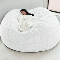 Yokan Large Circular Velvet Sofa Chair Cover, Soft Fluffy Comfortable Furniture Cover for Living Room & Bedroom, Home Office Decoration, Zipper Closure, No Filler, 180x90cm, Cozy Plush Design