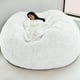 thumbnail image 2 of 1 funda para silla grande circular, suave y esponjosa, cómoda funda de terciopelo para sofá, para sala de estar, dormitorio, oficina, decoración del hogar (solo funda, sin relleno), 180 cm x 90 cm., 2 of 4