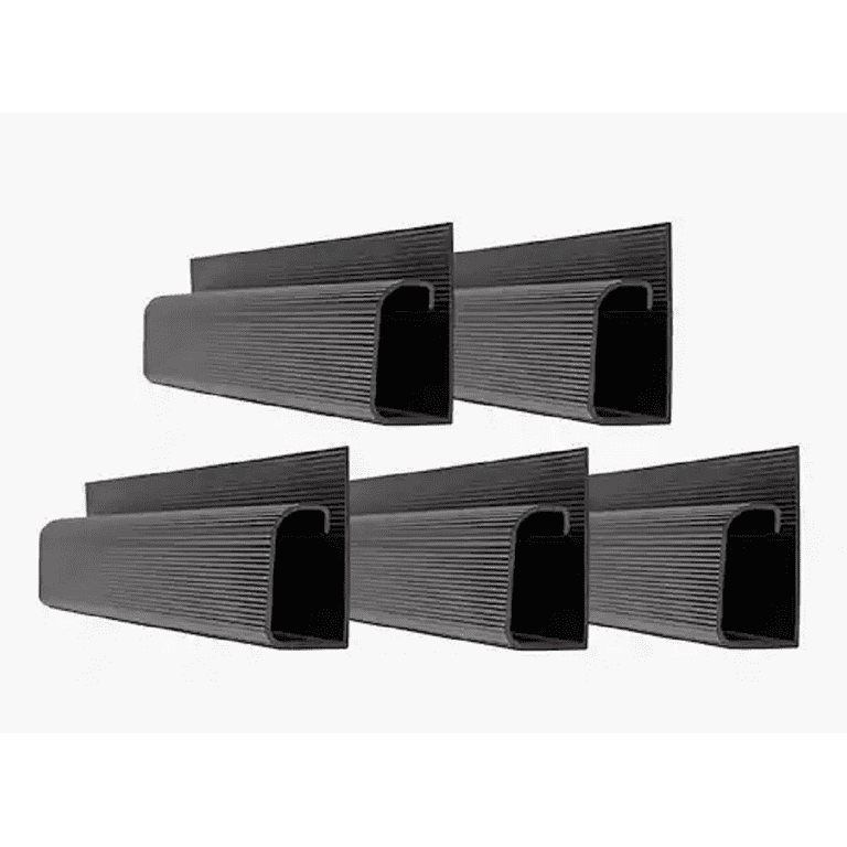 Stalwart 16 in. J-Channel Desk Cable Organizer in Black (5-Pack)