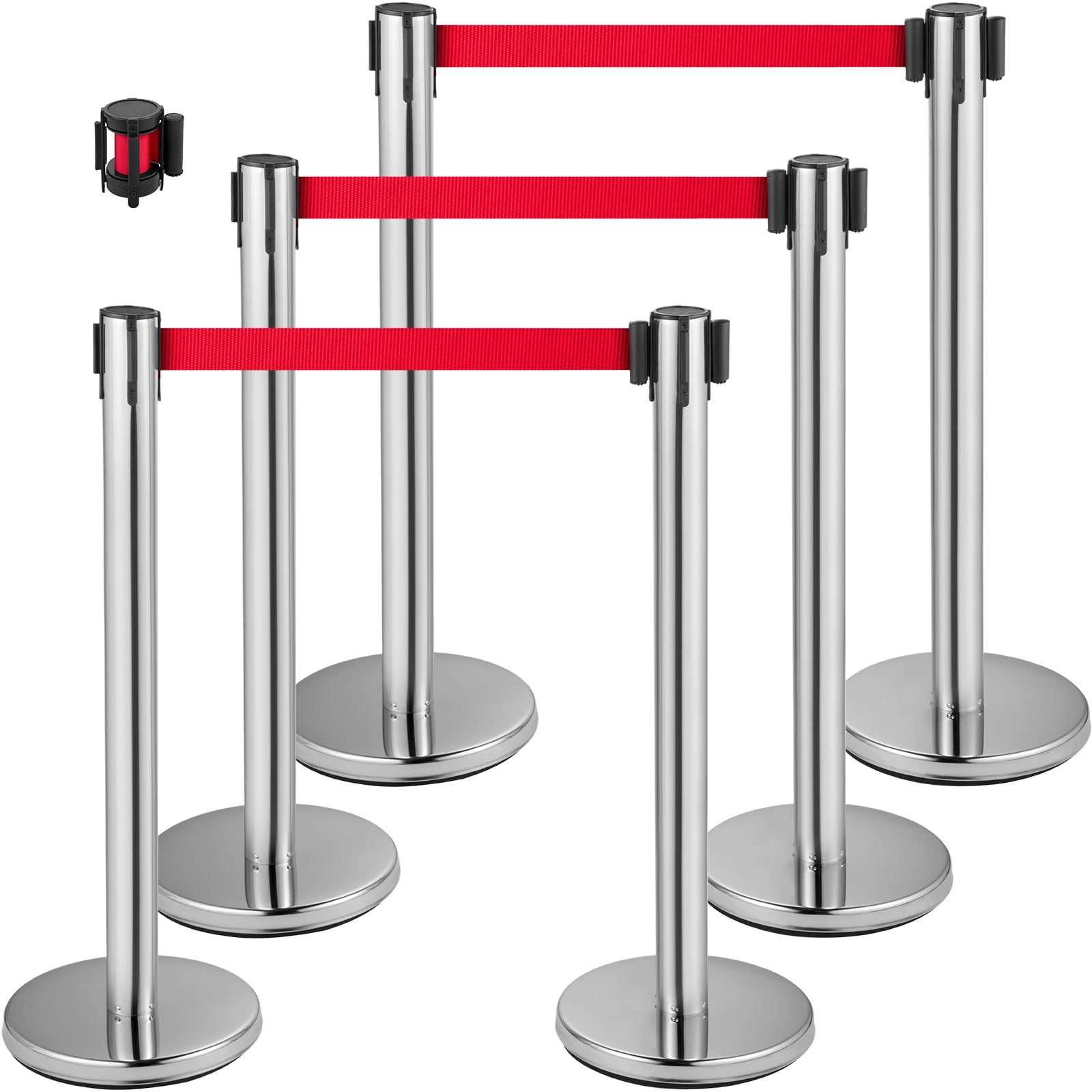 4 PCS C-HOOK PLASTIC STANCHION IN YELLOW VIP CROWD CONTROL 