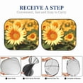 thumbnail image 5 of Kdxio Golden Sunflower In Field Print 2-Piece Sun Shade Front Windshield - Foldable Car Front Window Sunshades for Most Sedans SUV Truck, 5 of 6